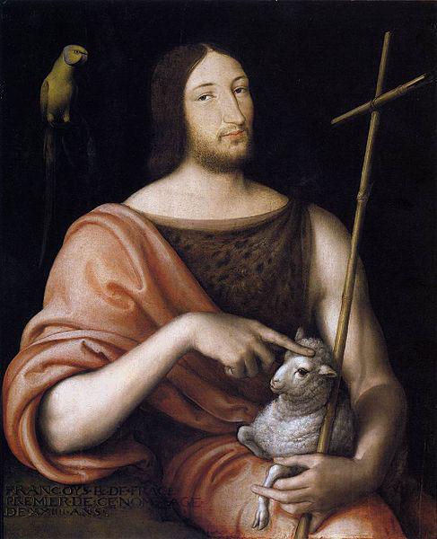 Jean Clouet Portrait of Francois I as St John the Baptist oil painting picture